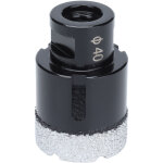 Foret diamant bras� sous vide, tr�pans de per�age, ouvre - scie pour marbre m14 noir 40mm
