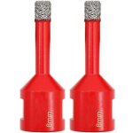 Foret diamant kit trpan carrelage - 2pices 8mm avec filetage m14 pour percer porcelaine, cramique, ...