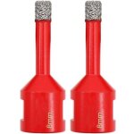 Foret diamant kit tr�pan carrelage - 2pi�ces 8mm avec filetage m14 pour percer porcelaine, c�ramique, ...