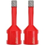 Foret diamant kit trpan carrelage - 2pices 8mm avec filetage m14 pour percer porcelaine, cramique, ...