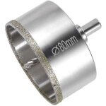 Foret diamant� de 80 mm avec guide central, scie cloche pour carrelage � rev�tement de surface pour couper ...