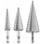 Foret etag, foret fraise metal hss 3pcs sku00468 meche etage perceuse acier fraise forage conique triangle ...