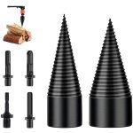 Foret fendeur � bois 45mm + 32mm, set vis conique pour fendeur � bois avec 4 poign�es de forage, foret ...
