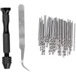 Foret hlicodal manuel 3 mchoires hss 0, 3 - 3 mm mini outils de perage manuel avec 46 embouts pour ...