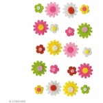 Forme d�corative - artemio - fleurs marguerites - 20 pcs - feutrine - blanc
