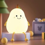 Forme poire cr�ative veilleuse enfant avec fonction minuterie, 7 couleurs lumi�re led veilleuse enfant, ...