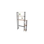 Meuble wc 78x20x150 cm dcor naturel et noir - enora