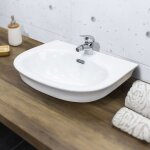 Foro vasque cramique  encastrer ou suspendre 51 x 44 cm blanc