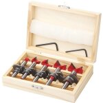 Forstner foret, 5 pi�ces 15 - 35mm jeu de forets � positionnement r�glable, scie cloche � bois en carbure ...