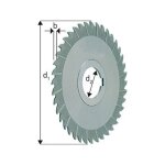 Fraise 3 tailles �troite, � x larg. : d1 - js16 x b - k11 : 63 x 2, 0 mm, al�sage d2 - h7 22 mm, nombre ...