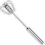 Fouets en acier inoxydable, batteur � ?ufs semi - automatique, facile � utiliser et �conomise beaucoup ...