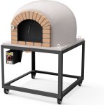 Four � bois d'ext�rieur en pierre stromboli (blanc - 100 x 100 x 157 cm) ? four � bois isol�, id�al pour ...