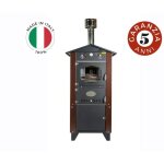 Four d'ext�rieur garden 80 brown rossofuoco avec chariot int�gr�