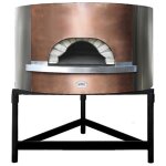 Four à pizza à bois avec façade en cuivre, sole ø 1100 mm, différentes capacité de pizzas - virtus Four à pizza à bois avec façade en cuivre, sole ø 1100 mm, différentes capacité de pizzas - virtus
