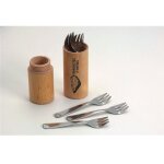 Fourreau bois fourchette huitre 'x6' - roger orfevre