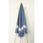 La maison d'amelie - fouta 100x200 cap ferret indigo - 100% coton - finition franges