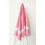 La maison d'amelie - fouta 100x200 cap ferret rose - 100% coton - finition franges