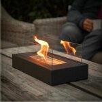 Foyer au bio�thanol de table rectangulaire en une pi�ce int�rieur / ext�rieur foyer portable r�aliste ...