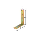 Fp - corniere poutre 120x180x40 mm zingu� jaune