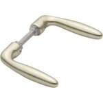 Fp - paire de poign�es de porte verona 1510 alu. f2 sans rosace vk 8mm hoppe