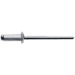 Fp - rivet pop din7337 tige de rivet d. x l 6 x 12 mm aluminium / acier 250 pice