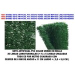Fplus - haie artificielle bambou pvc feuilles larges pin vert 1 x 3 m
