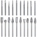 Fraises 20pcs rotatives double coupe en carbure de tungstène ensemble de fraies limes rotatives burres ... Fraises 20pcs rotatives double coupe en carbure de tungstène ensemble de fraies limes rotatives burres ...