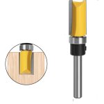 Fraise � bois � queue de 6, 35 mm (1 / 4 po), � profil affleurant et � roulement, outil de menuisier ...