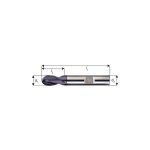 Fraise bout h�misph�rique courte, type n, en carbure monobloc, surface � rev�tement tialn, � d1 - h10 ...