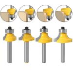 Fraise en carbure de tungst�ne, m�che de rout � tige arrondie avec roulement pour le bois, outil de travail ...