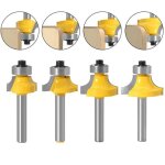 Fraise en carbure de tungst�ne, m�che de rout � tige arrondie avec roulement pour le bois, outil de travail ...