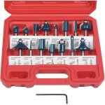 Fraises defonceuse 6. 35mm, coffret de 15 fraises tige de 6. 35mm 1 / 4 , coupe - outils pour travail ...