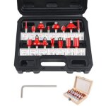 Fraises defonceuse 6. 35mm. coffret de 15 fraises tige de 6. 35mm 1 / 4 , coupe - outils pour travail ...