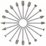 Fraises diamant, 20pcs fraise rotative diamant (foret / t�te / pointe diamant�e) avec 3mm tige pour dremel ...