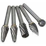 Fraises diamant, 5 pcs 6mm queue t�te tungst�ne carbure double coupe rotary burr set pour travail du ...