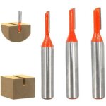 Fraise droite � queue de 8 mm, 3 pi�ces fraise droite defonceuse, fraise a rainurer � tige, fraise � ...