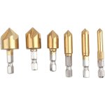 Fraise � fl�te, al�soir � bois de chanfrein, fraise � chanfreiner le bois 6 mm - 19 mm pour le chanfreinage, ...