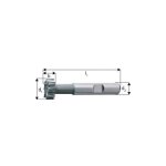 Fraise pour rainures en t, � x larg. : d1 - d11 x b - d11 : 28, 0 x 12 mm, long. totale l1 85 mm, pour ...