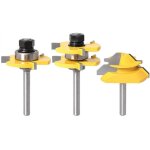 Fraise � rainurer 45� + m�che langue - queue 1 / 4  (6. 35mm) - pour menuiserie - assemblage pr�cis