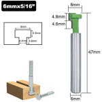Fraise � rainurer, fraise � rainurer en t, (65 / 16) fraise � bois �lectrique avec poign�e � insert