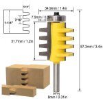 Fraise  rainurer 8mm, rainureuse bois, fraises  rainurer pour dfonceuse, fraise  bois pour panneaux ...