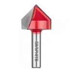 Fraise � rainurer en v en graphite, 25, 4 x 25, 4 mm, tige de 8 mm - usinage de pr�cision du bois et ...