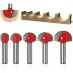 Fraise ronde en bois, 5 pi�ces fraises 8 mm tige 12 / 16 / 19 / 22 / 25 mm fraise � rainurer pour fraise ...