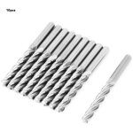 Fraise de toupie, fraise  queue plate, queue de 1 / 8', fraise  queue  4 cannelures (3. 175 x 17 x ...