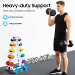 A - frame dumbbell weight rack, support d'halt�res long, 34 x 32 x 65 cm, peu encombrant, 5 niveaux, ...