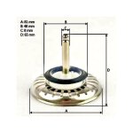 Bonde excentrique pour vier de cuisine - vacuation de 3 1 / 2'' = diamtre de la bonde : environ 81 ...