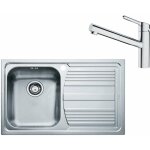 Franke - colonnes - set n83, �vier en inox llx 611 / 2 et mitigeur fc 3055. 031, inox / chrome 101. 0650. ...