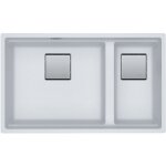 Franke - cuve kubus 2. 0 fragranit kng 120 - blanc artic - manuel - 760 x 460 x 200 mm (sous - meuble ...