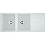 Franke - evier 2 bacs  encastrer srie basis - couleur : blanc