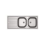 Franke - vier inox � encastrer 2 cuves 1 �gouttoir 1160x500 mm, ren621